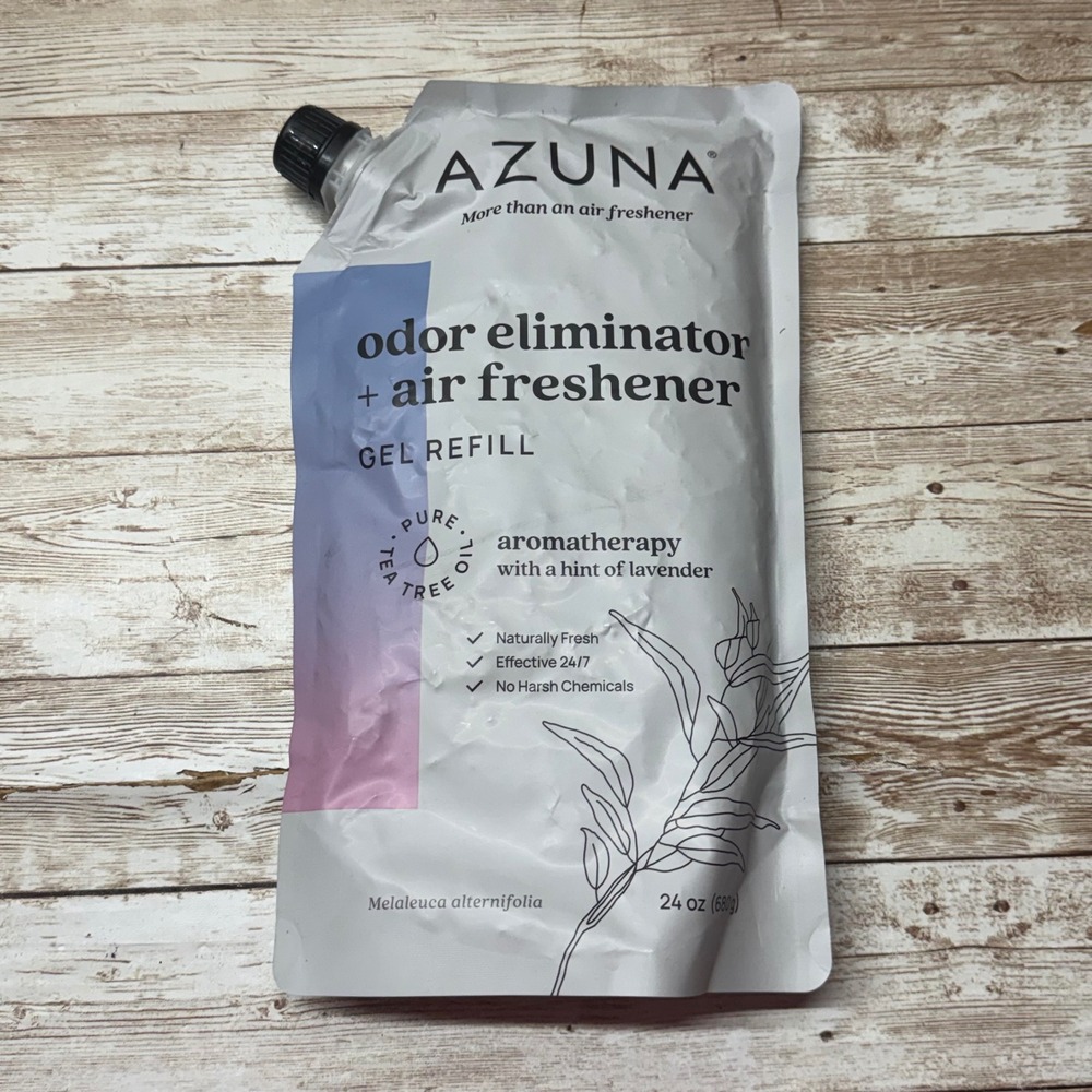 Azuna Odor Eliminator Air Freshener Gel Refill 24 oz AromaTherapy  Tea Tree Oil